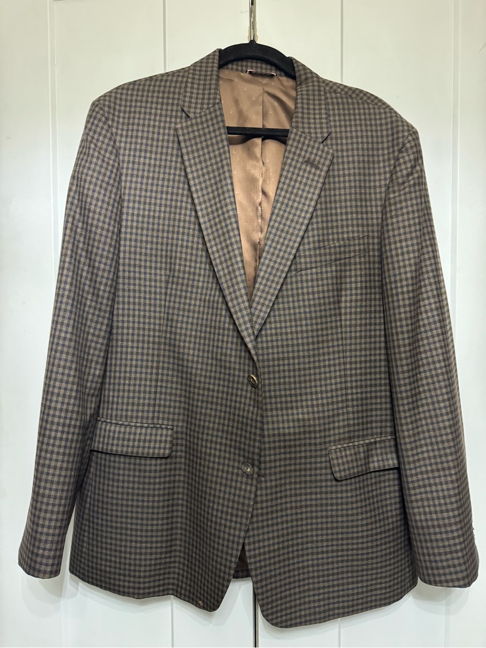 Tommy Hilfiger Brown Checkered Sport Coat